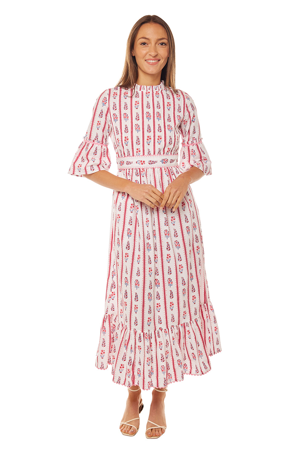 Savannah Dress - Scarlet Stripe