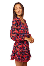 Load image into Gallery viewer, Maggie Dress - Silk Watercolor Print Onyx
