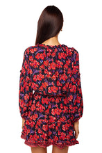 Load image into Gallery viewer, Maggie Dress - Silk Watercolor Print Onyx
