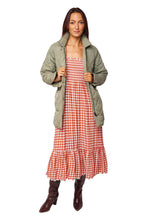 Load image into Gallery viewer, Bow Tie Midi Dress - Terracotta Gingham
