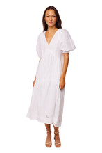 Load image into Gallery viewer, V-Neck Puff Sleeve Maxi Dress - Blanc
