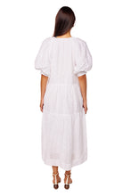 Load image into Gallery viewer, V-Neck Puff Sleeve Maxi Dress - Blanc
