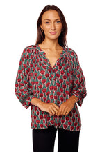 Load image into Gallery viewer, Remy Top - Tulip Print Venetian Red
