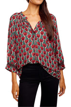 Load image into Gallery viewer, Remy Top - Tulip Print Venetian Red
