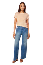 Load image into Gallery viewer, Easy True Tee - Nectarine Multi Stripe
