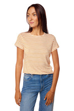 Load image into Gallery viewer, Easy True Tee - Nectarine Multi Stripe
