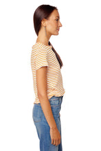 Load image into Gallery viewer, Easy True Tee - Nectarine Multi Stripe
