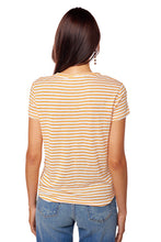 Load image into Gallery viewer, Easy True Tee - Nectarine Multi Stripe
