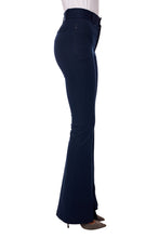 Load image into Gallery viewer, Le High Flare Split Front Trouser - Navy
