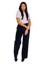 Load image into Gallery viewer, High Rise Relaxed Cord Trouser - Navy
