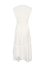 Load image into Gallery viewer, Gathered Seam Lace Inset Dress - White
