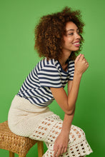 Load image into Gallery viewer, Sojourn Boy Tee - Marine Awning Stripe
