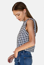 Load image into Gallery viewer, Studio Boxy Top - Black + White Check
