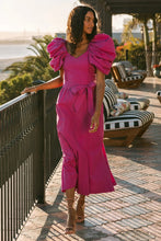Load image into Gallery viewer, Malina Midi Dress - Bright Pink
