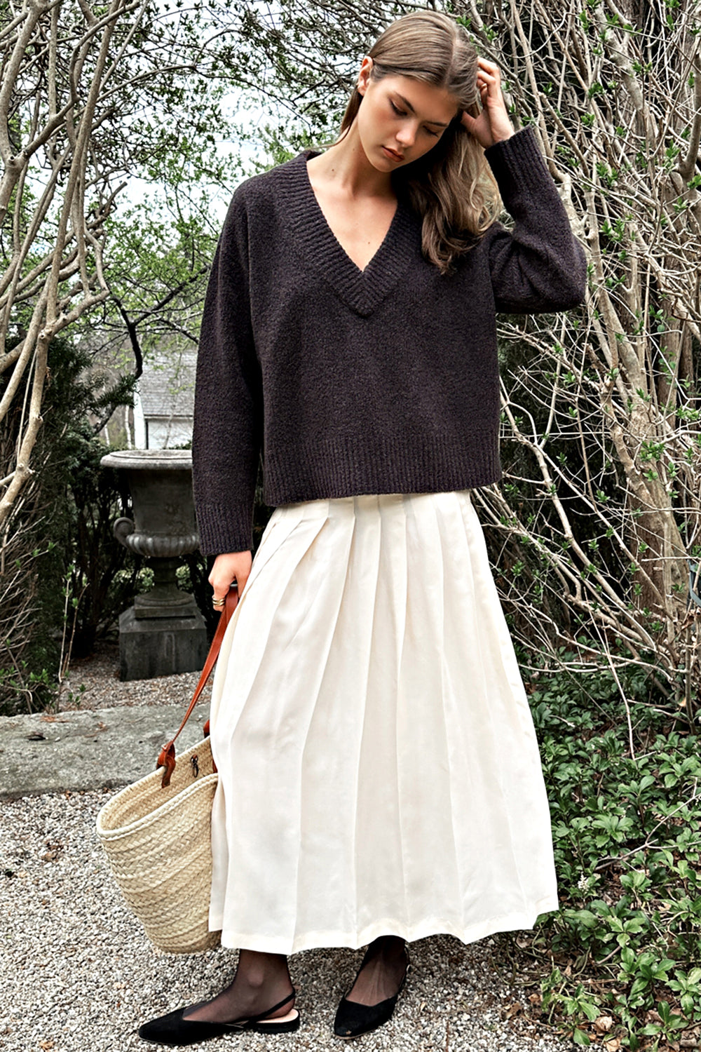 Atelier Pleated Maxi Skirt - Arctic Wolf – Apothea
