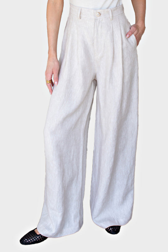 Atelier Pleated Pant 2 - Beach Linen