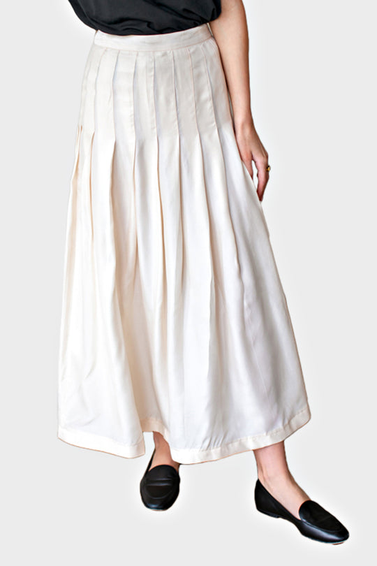 Atelier Pleated Maxi Skirt - Arctic Wolf