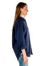 Load image into Gallery viewer, Classic Button Front Shirt - Navy
