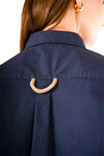 Load image into Gallery viewer, Classic Button Front Shirt - Navy
