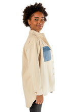 Load image into Gallery viewer, Rooney Shirt Rework - Natural/Indigo
