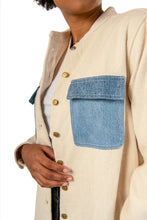 Load image into Gallery viewer, Rooney Shirt Rework - Natural/Indigo

