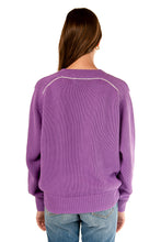 Load image into Gallery viewer, Cotton Linen V Neck Boxy Knit - Orchid
