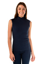 Load image into Gallery viewer, Raised Neck Drapey Rib Tank - Prussian Blue
