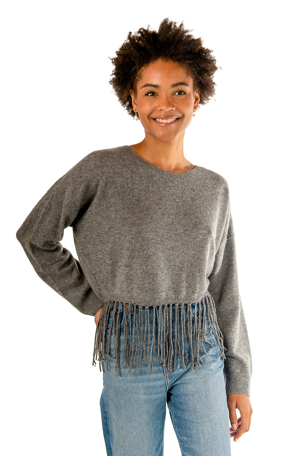 Fringe Tallin Sweater - Smoke