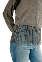 Load image into Gallery viewer, Fringe Tallin Sweater - Smoke
