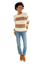Load image into Gallery viewer, Soft Striped Crewneck - Tan Combo
