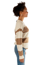 Load image into Gallery viewer, Soft Striped Crewneck - Tan Combo
