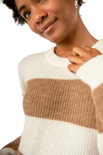 Load image into Gallery viewer, Soft Striped Crewneck - Tan Combo
