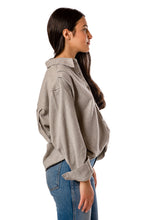 Load image into Gallery viewer, Jeana Shirt Jacket - Heather Grey Cotton
