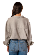 Load image into Gallery viewer, Jeana Shirt Jacket - Heather Grey Cotton

