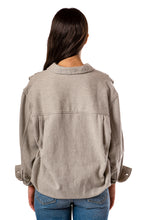 Load image into Gallery viewer, Jeana Shirt Jacket - Heather Grey Cotton
