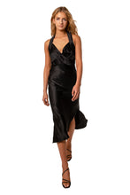 Load image into Gallery viewer, Violetta Sleeveless Midi Dress - Black Silk
