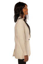 Load image into Gallery viewer, Wingtip 2 Ivory Dinner Jacket - Ivory Linen &amp; Black
