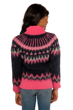 Load image into Gallery viewer, Fair Isle Turtleneck Sweater - Navy Combo
