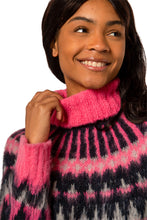 Load image into Gallery viewer, Fair Isle Turtleneck Sweater - Navy Combo
