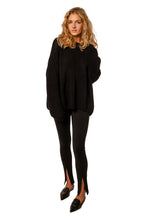 Load image into Gallery viewer, Zip Layering Pant - Black Ponte
