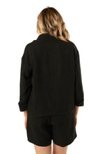 Load image into Gallery viewer, Linen Leisure Short Suit - Black
