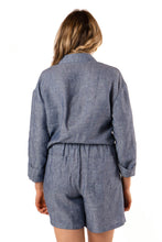 Load image into Gallery viewer, Linen Leisure Short Suit - Chambray
