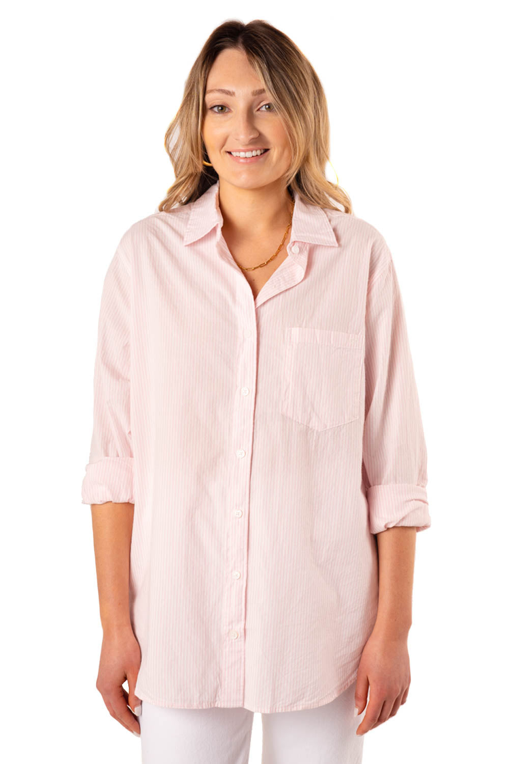 Sydney Boyfriend Shirt - Blush Salt