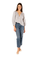 Load image into Gallery viewer, Lucy Stripe Blouse - Blue White
