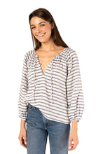 Load image into Gallery viewer, Lucy Stripe Blouse - Blue White
