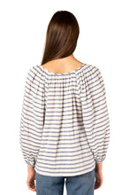 Load image into Gallery viewer, Lucy Stripe Blouse - Blue White
