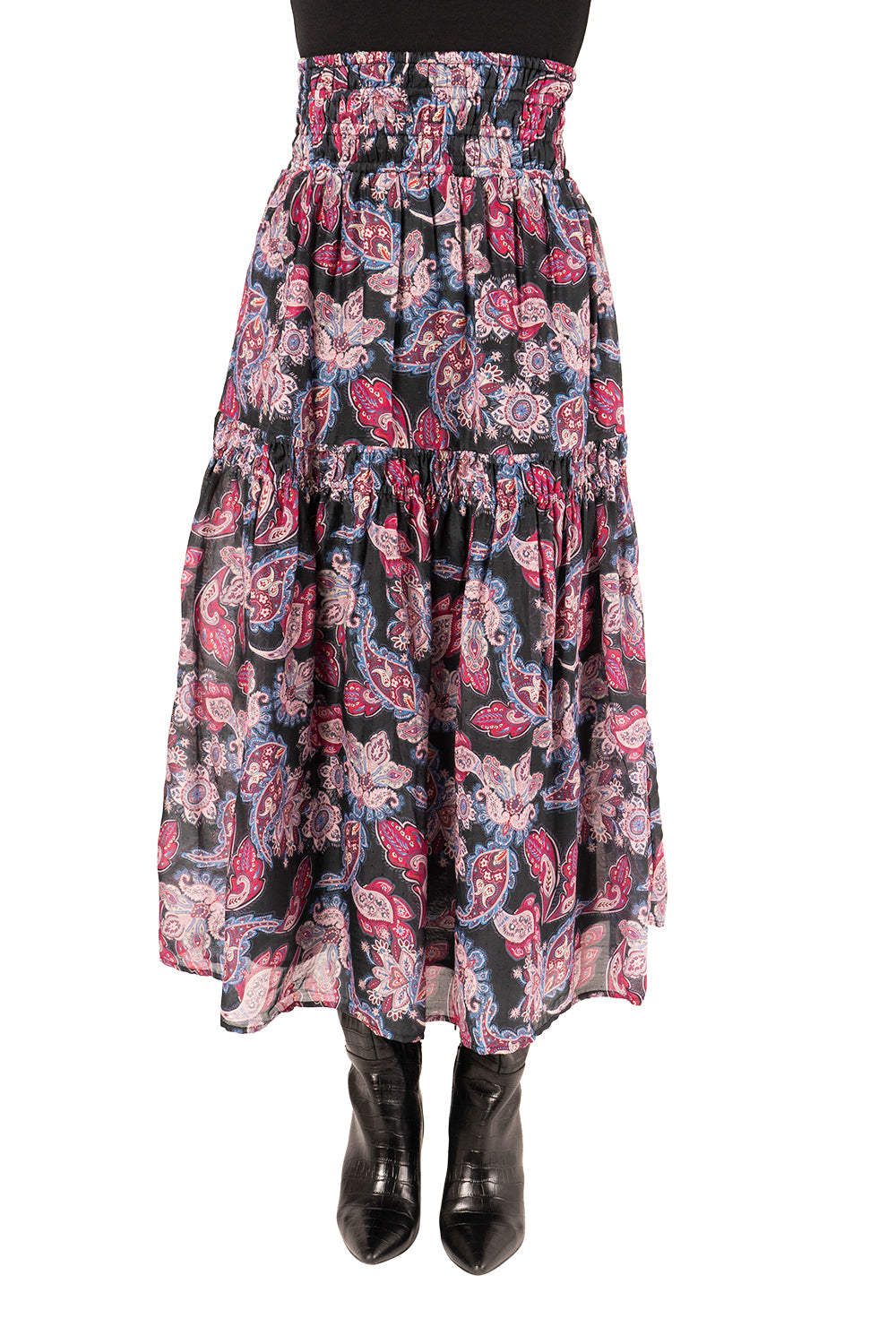 Patricia Skirt - Pristine Paisley Dark