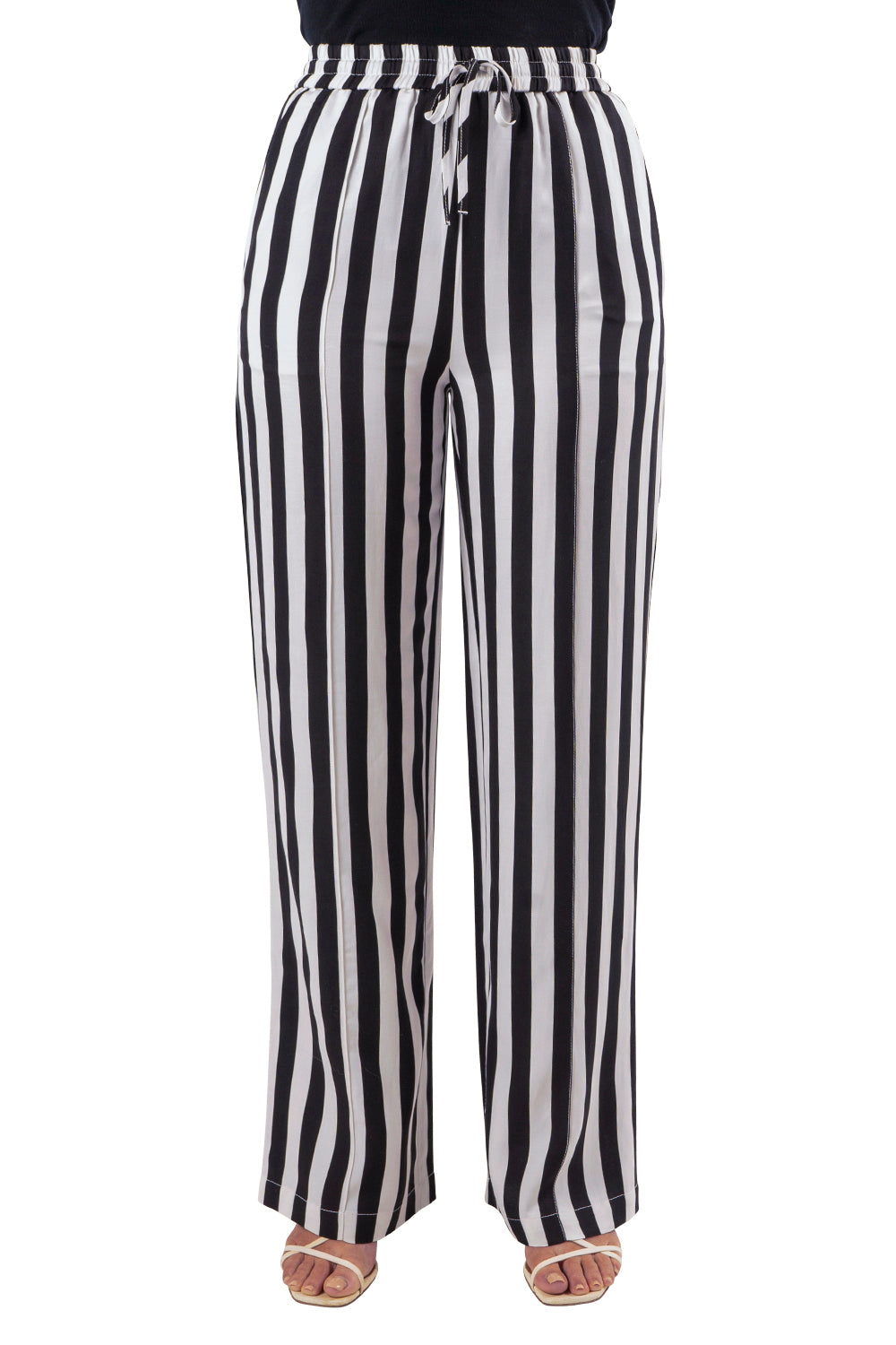 Striped Jordan Pants - Black White