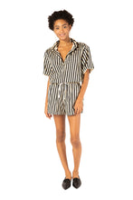 Load image into Gallery viewer, Striped Lark Shorts - Black Cream
