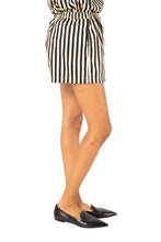 Load image into Gallery viewer, Striped Lark Shorts - Black Cream
